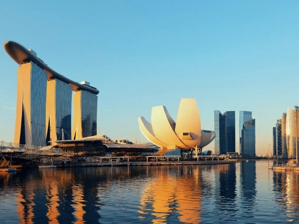 Professional team meeting in Singapore office